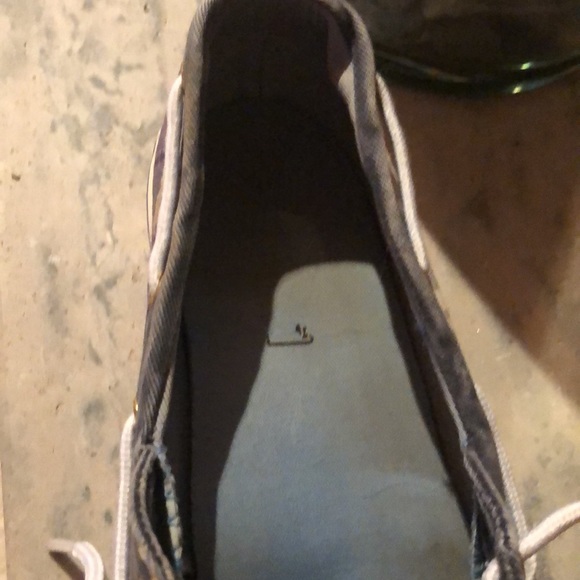 Sperry Topsiders tartan blue/white/gold good used condition 8M women’s - Picture 6 of 10